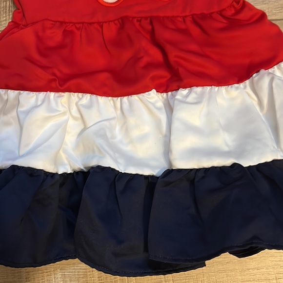 Emily Rose red white & blue dresses 3 pieces satin embroidered star/ butterfly 5 - Picture 7 of 16